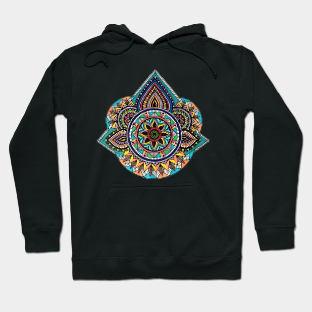 Rainbow Mandala Hoodie by Art by Rory 